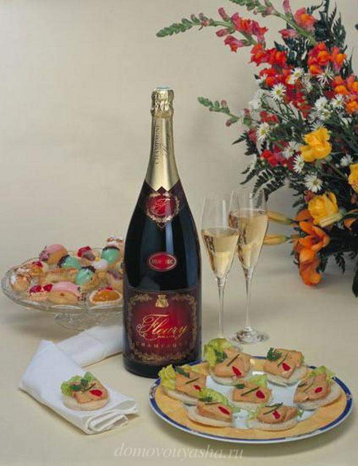 Чем закусывать шампанское